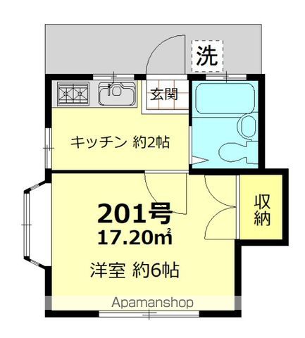 相鉄本線 鶴ケ峰駅 徒歩11分 2階建 築39年の間取り写真