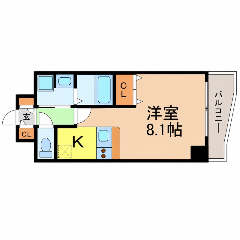 地下鉄名城線 上前津駅 徒歩3分 15階建 築19年の間取り写真