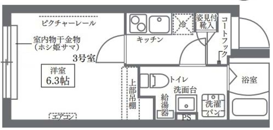 京急本線 北品川駅 徒歩8分 5階建 築5年の間取り写真