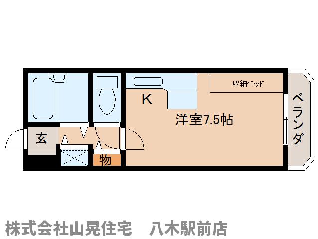 橿原市久米町のマンションの間取り