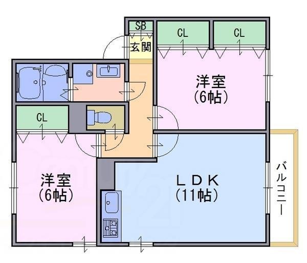 【アドラブール岩井の間取り】