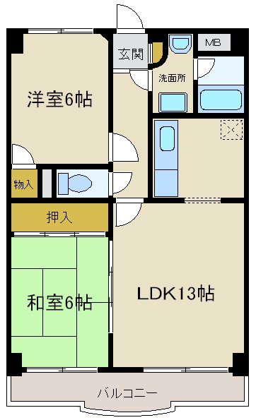 アビテール嶋田第二の間取り