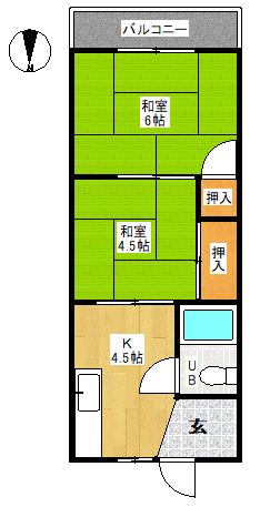 コーポ日吉の間取り