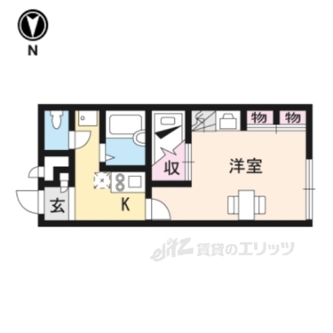 交野市星田のアパートの間取り