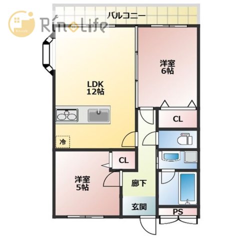 【八尾市南木の本のマンションの間取り】