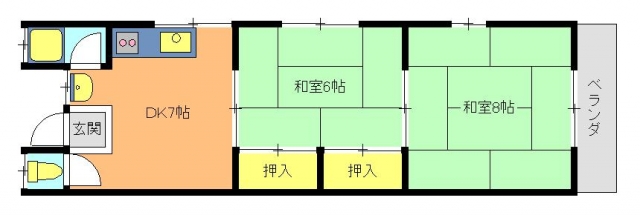 塩屋グリーンハイツ1の間取り