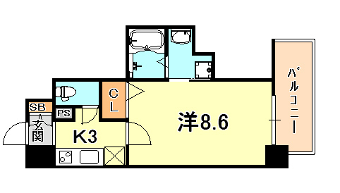 カシータ神戸元町ＪＰの間取り