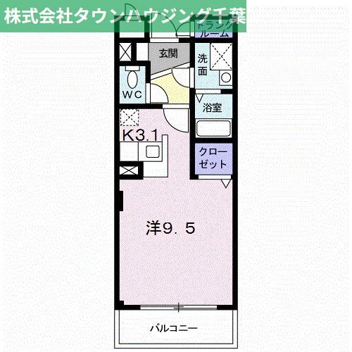 千葉市中央区問屋町のマンションの間取り