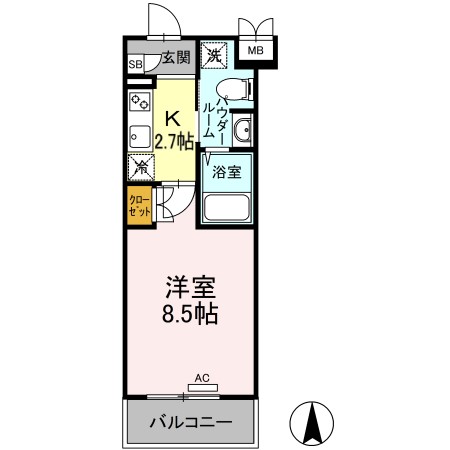 福山市南本庄のマンションの間取り