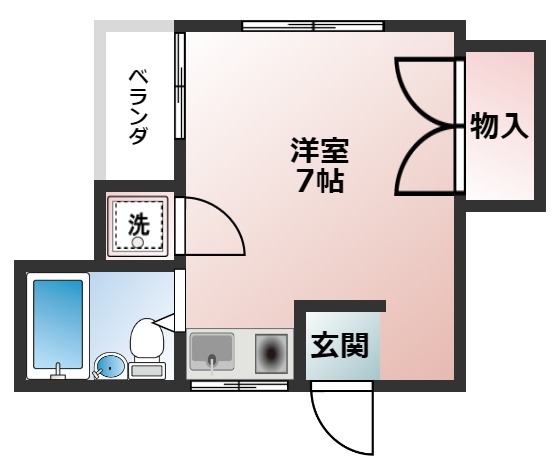 久米ハイムの間取り