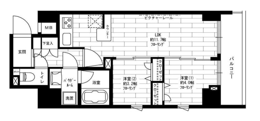 ステージファースト浅草桜橋の間取り