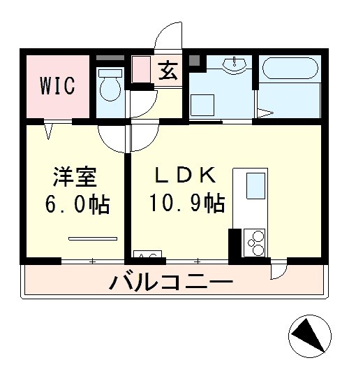 大津市富士見台のアパートの間取り