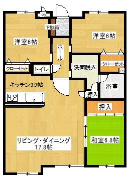 オーガストマンション大村にしほんまちの間取り