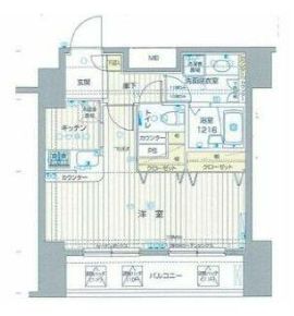 【港区六本木のマンションの間取り】