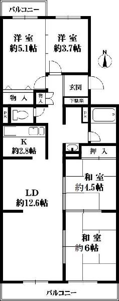 サンハイツ高槻の間取り