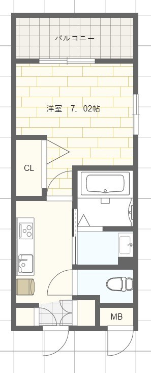 姫路市朝日町のマンションの間取り