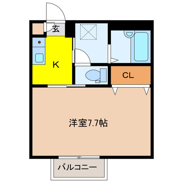 掛川市上西郷のアパートの間取り