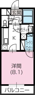 加古川市加古川町粟津のマンションの間取り