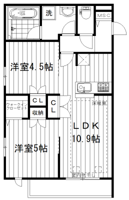 エスポワールＮＨの間取り