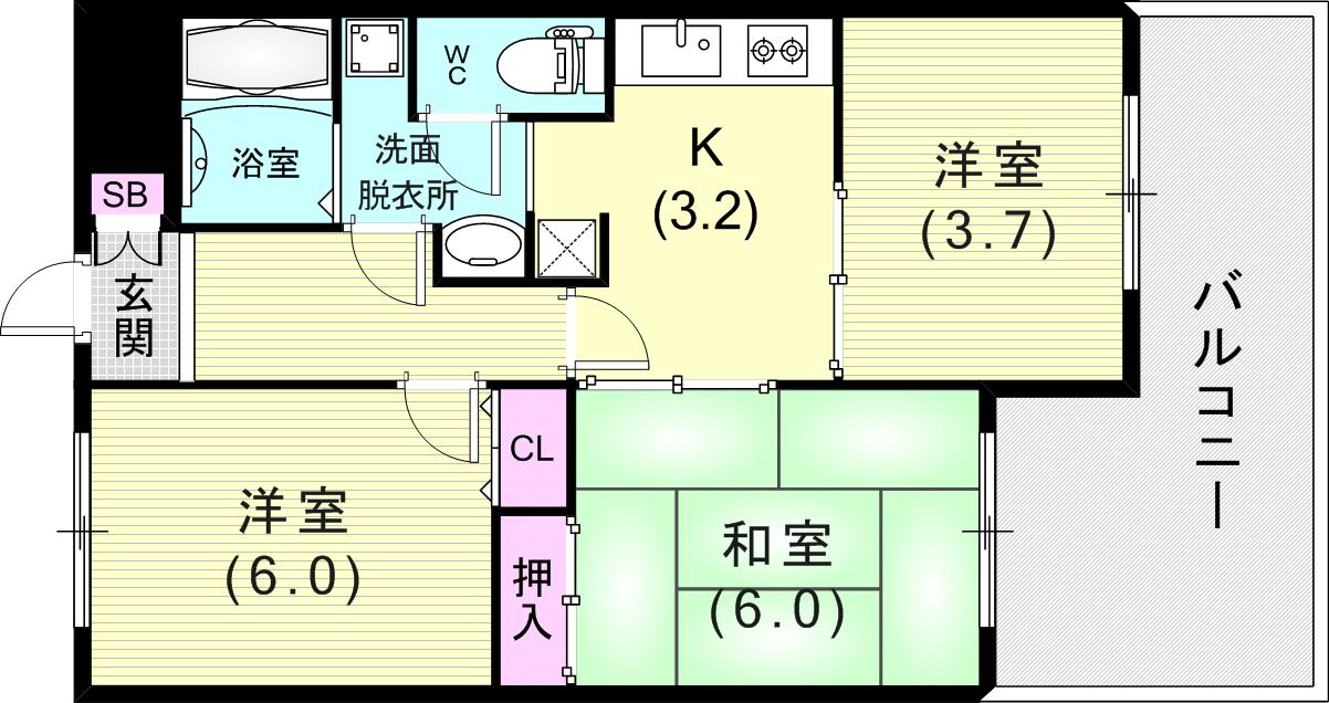 兵庫駅前アーバンライフの間取り