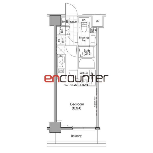 新宿区新宿のマンションの間取り