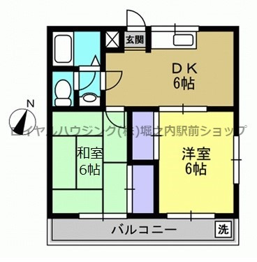 フラッツFの間取り