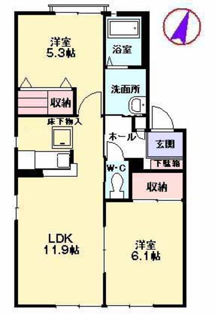 ヴィラ・サンロイヤル　Ｈ棟の間取り