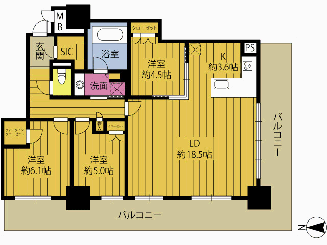 リビオタワー大分の間取り