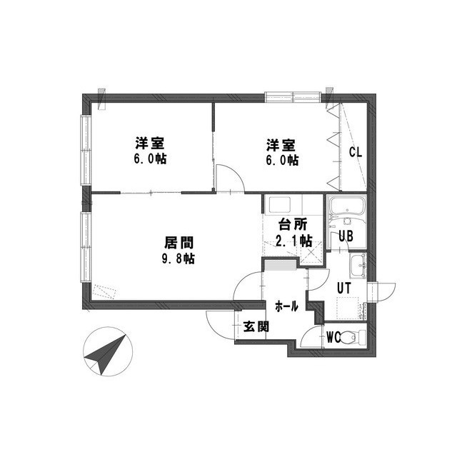 グランメール発寒の間取り