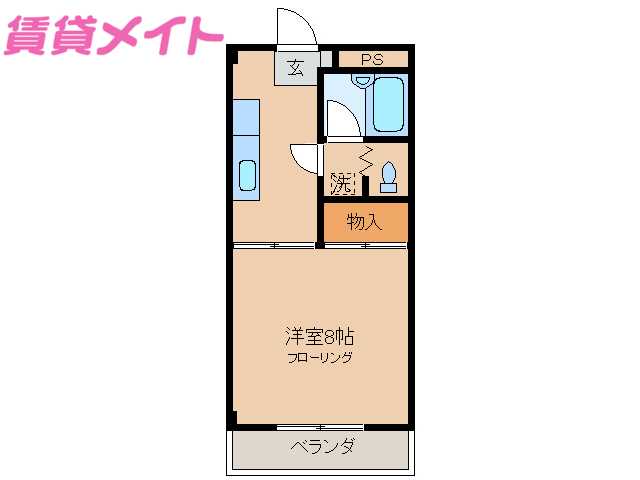 鈴鹿市柳町のマンションの間取り