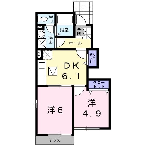 シャルマンヒルＡの間取り