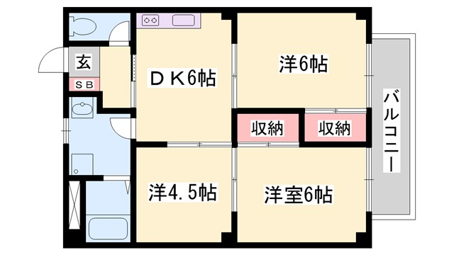 パルネット三木の間取り