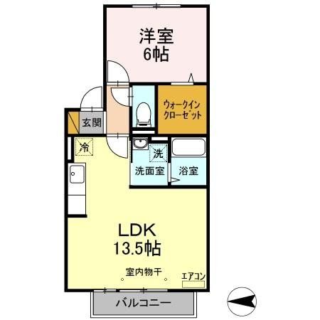 【船橋市前原西のアパートの間取り】