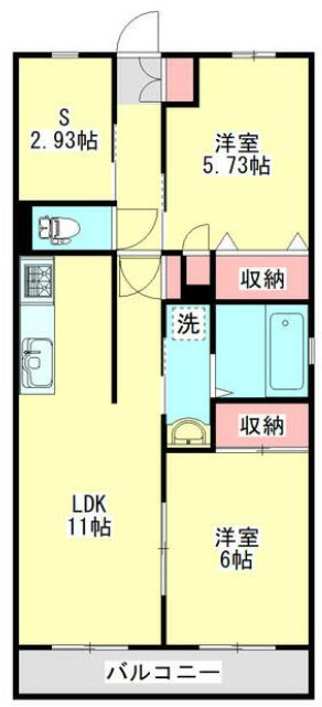 フワラーハイツの間取り