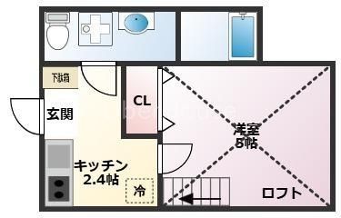 【相模原市中央区相生のアパートの間取り】