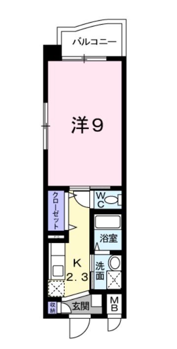 呉市広古新開のマンションの間取り