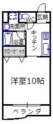 那須塩原市西朝日町のマンションの間取り