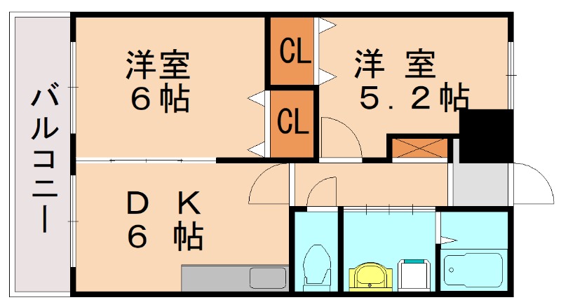 福岡市東区和白東のマンションの間取り