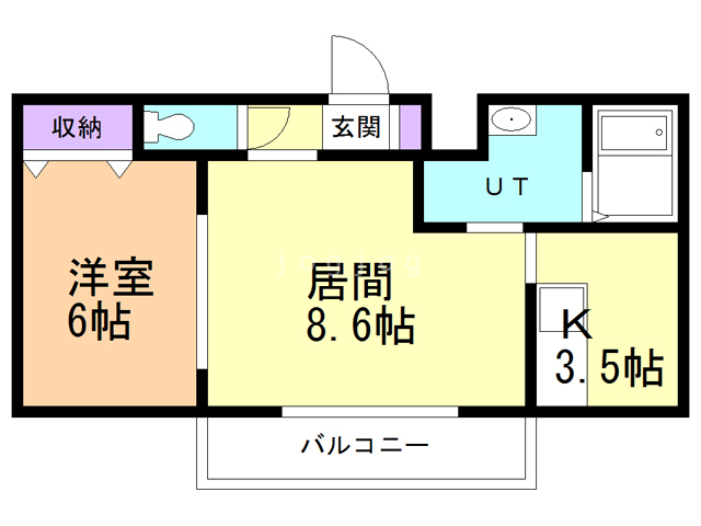 札幌市北区南あいの里のマンションの間取り