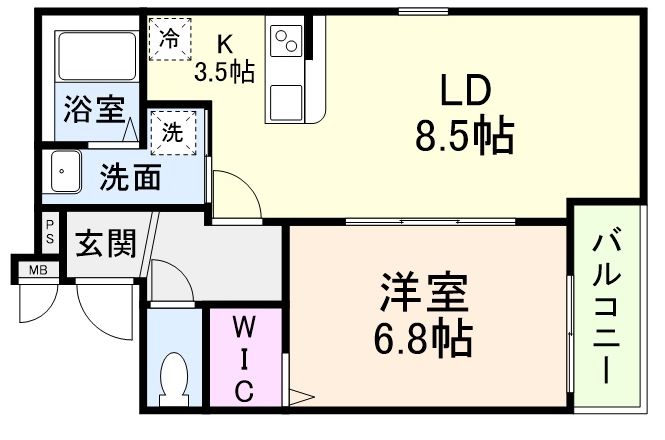 フジパレス大和田2番館の間取り