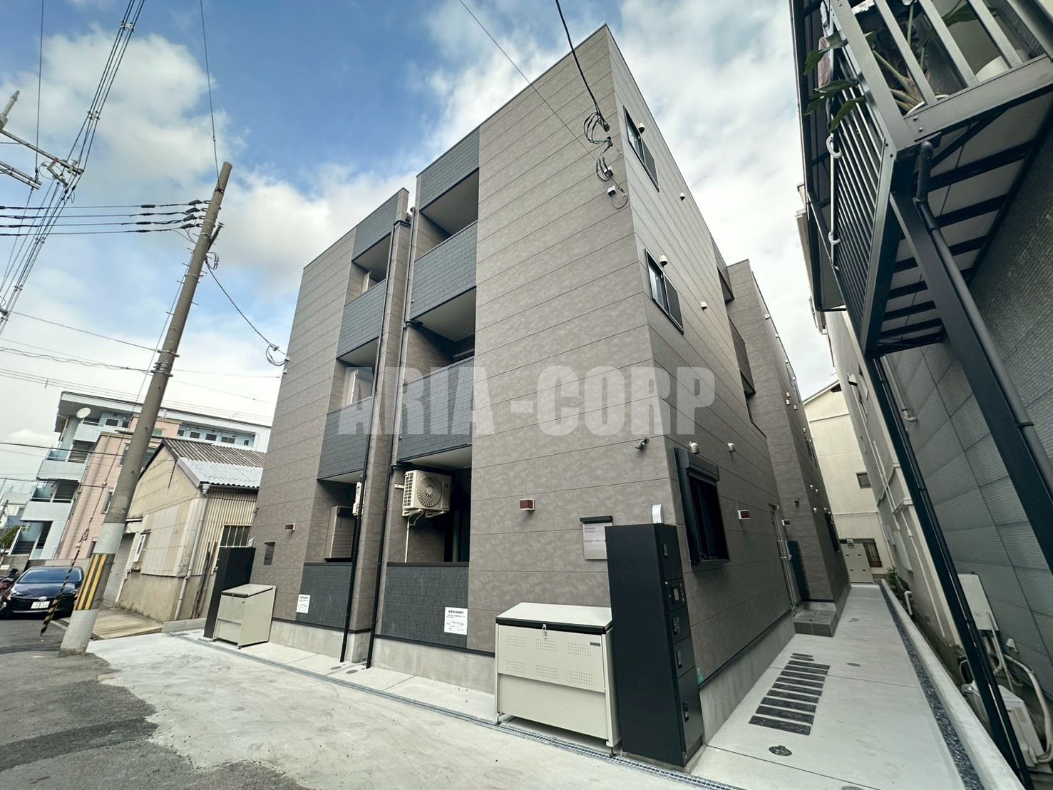 建物外観　2026年完成、大手ハウスメーカー施工のデザイナーズアパート