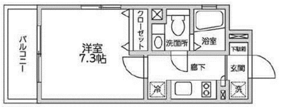 都営大江戸線 西新宿五丁目駅 徒歩5分 4階建 築20年の間取り写真