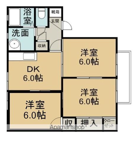 ＪＲ予讃線 伊予土居駅 徒歩10分 2階建 築31年の間取り写真