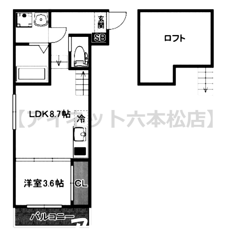 地下鉄七隈線 福大前駅 徒歩9分 2階建 築1年の間取り写真