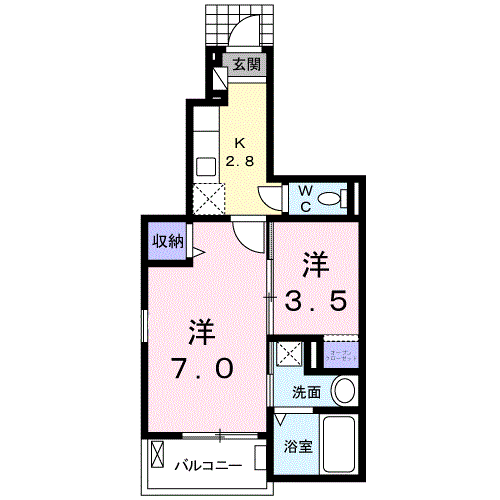 ホームズ　コンフォールIの間取り