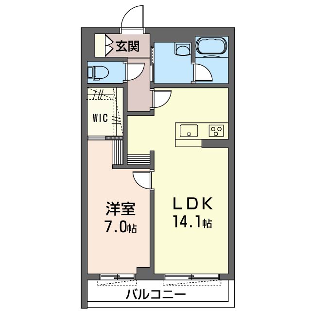 ラ・ルーム 妻田西の間取り