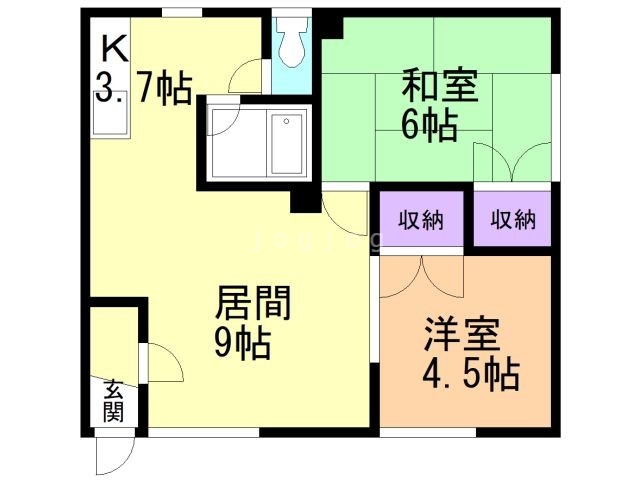 中垣コーポの間取り