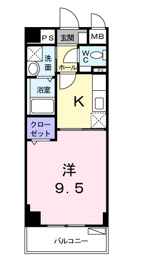 神戸市西区宮下のマンションの間取り