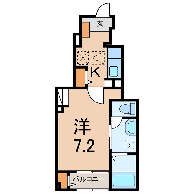 会津若松市石堂町のアパートの間取り