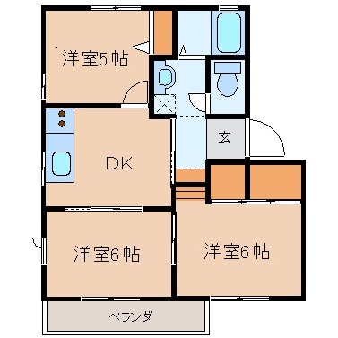 プレゼンテ大和 Dの間取り